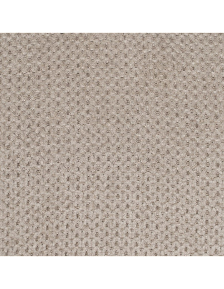 Fauteuil de table moderne arrondi Tissu Beige Métal Noir Alvero (Lot de 2) - 10