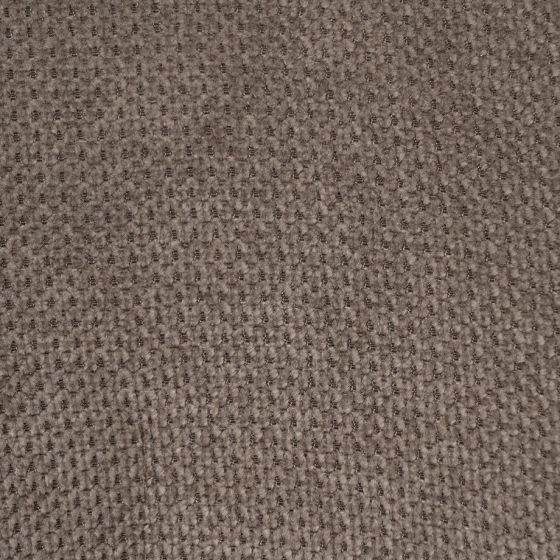 Fauteuil de table moderne arrondi Tissu Taupe Métal Noir Alvero (Lot de 2) - 10