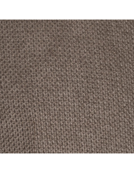 Fauteuil de table moderne arrondi Tissu Taupe Métal Noir Alvero (Lot de 2) - 10