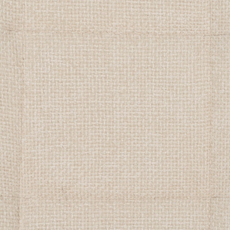 Chaise moderne scandinave Tissu Blanc Matelassé Métal Noir Filina (Lot de 4) - 8