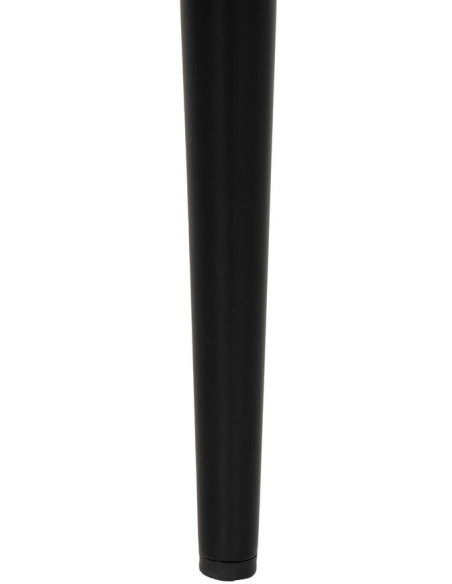 Chaise moderne scandinave Tissu Blanc Matelassé Métal Noir Filina (Lot de 4) - 9