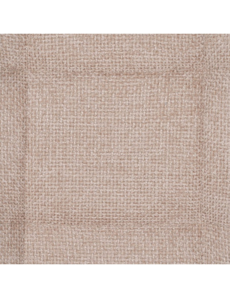 Chaise moderne scandinave Tissu Beige Matelassé Métal Noir Filina (Lot de 4) - 8