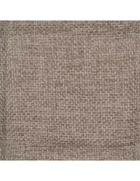 Chaise moderne scandinave Tissu Taupe Matelassé Métal Noir Filina (Lot de 4) - 8