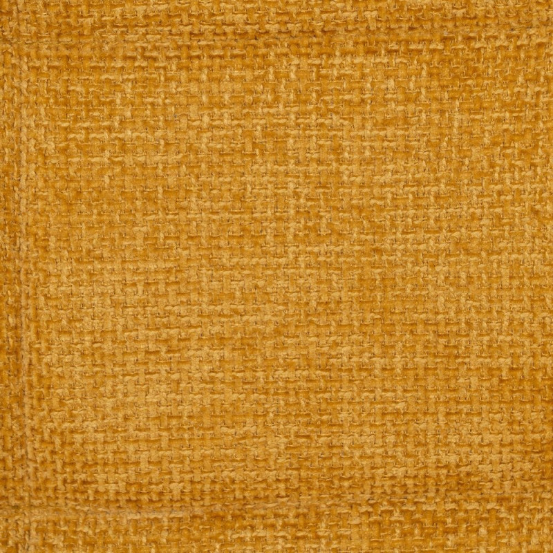 Chaise moderne scandinave Tissu Jaune Matelassé Métal Noir Filina (Lot de 4) - 8