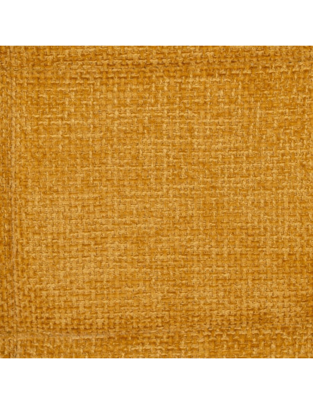 Chaise moderne scandinave Tissu Jaune Matelassé Métal Noir Filina (Lot de 4) - 8