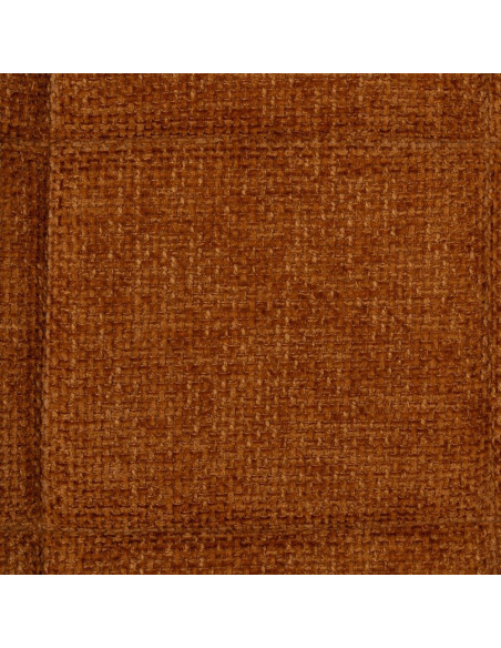 Chaise moderne scandinave Tissu Terracotta Matelassé Métal Noir Filina (Lot de 4) - 8