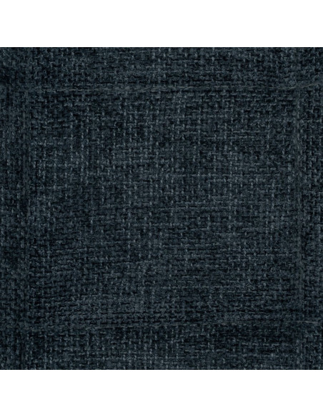 Chaise moderne scandinave Tissu Bleu Matelassé Métal Noir Filina (Lot de 4) - 8