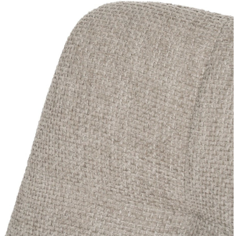 Chaise moderne scandinave Tissu Gris Matelassé Métal Noir Filina (Lot de 4) - 5