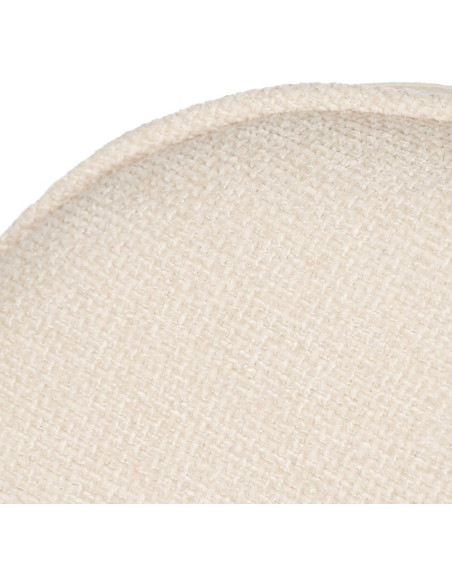 Fauteuil de table contemporain chic Tissu Blanc Métal Noir Varelo - 6