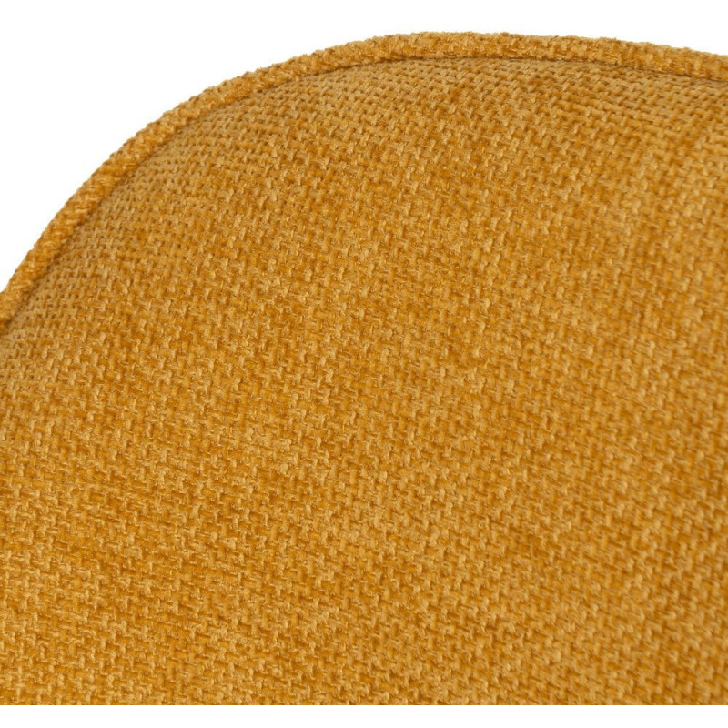 Fauteuil de table contemporain chic Tissu Jaune Métal Noir Varelo - 6