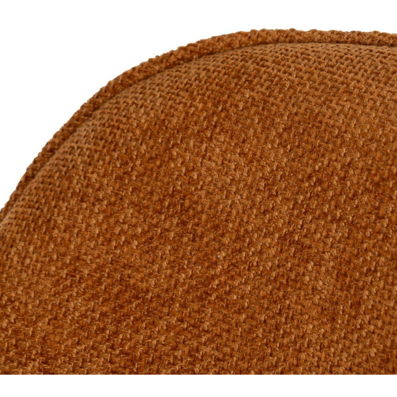 Fauteuil de table contemporain chic Tissu Terracotta Métal Noir Varelo - 6