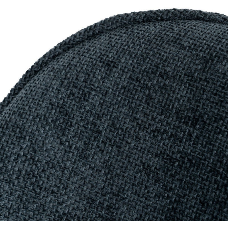 Fauteuil de table contemporain chic Tissu Bleu Métal Noir Varelo - 6