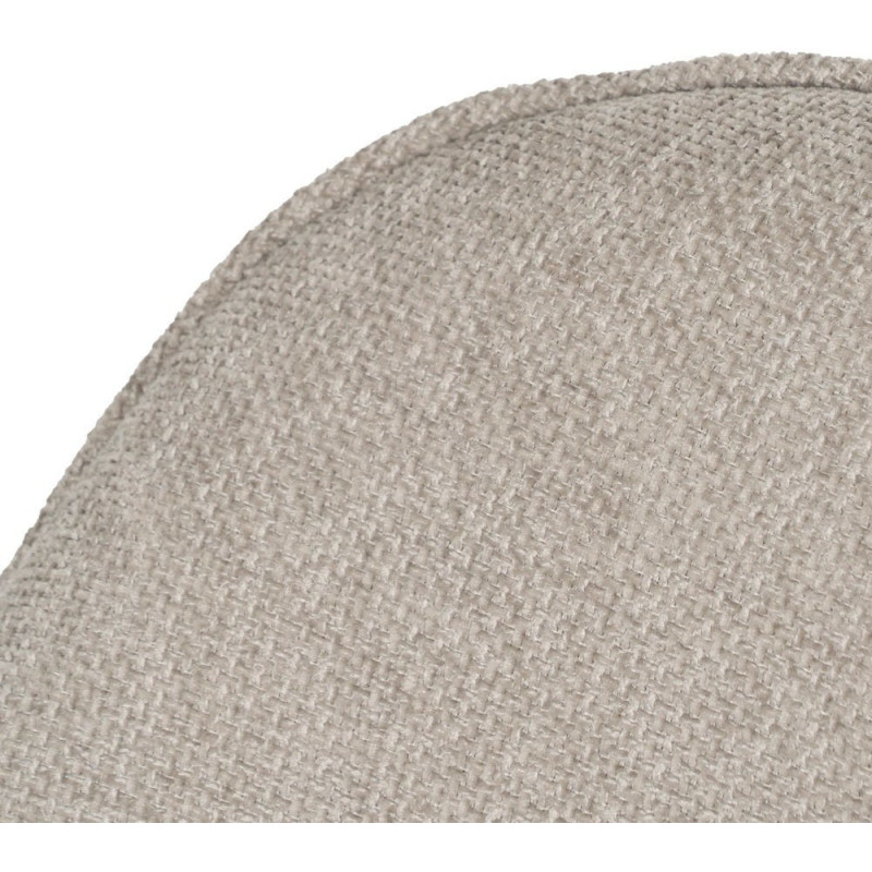 Fauteuil de table contemporain chic Tissu Gris Métal Noir Varelo - 6