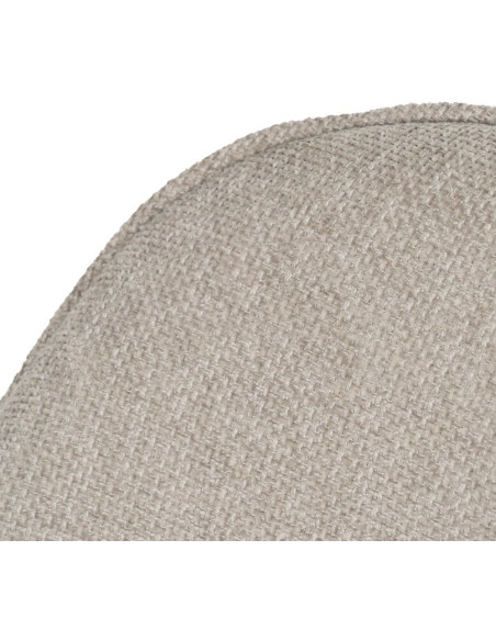 Fauteuil de table contemporain chic Tissu Gris Métal Noir Varelo - 6