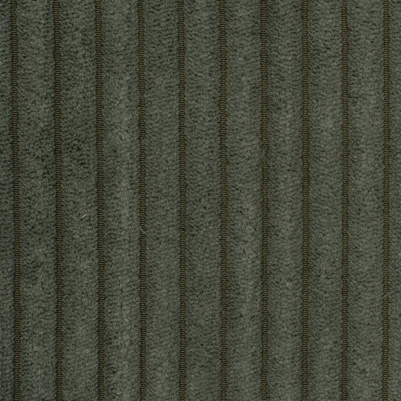 Fauteuil de table moderne chic Velours Vert Côtelé Métal Noir Belira (Lot de 2) - 9