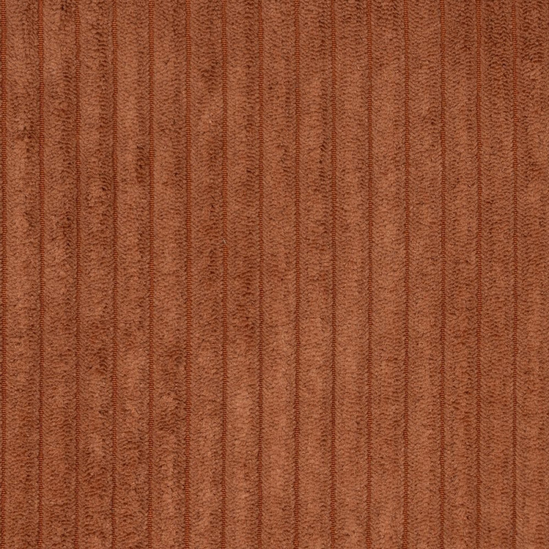 Fauteuil de table moderne chic Velours Terracotta Côtelé Métal Noir Belira (Lot de 2) - 9