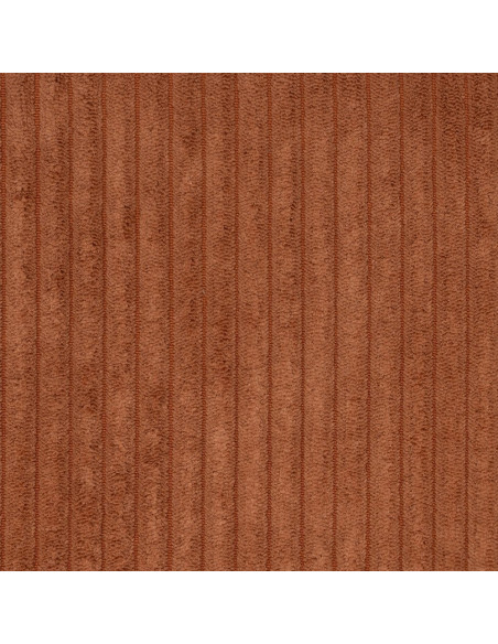 Fauteuil de table moderne chic Velours Terracotta Côtelé Métal Noir Belira (Lot de 2) - 9