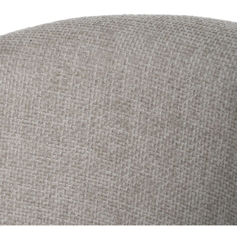 Fauteuil de table moderne chic Tissu Vieux gris Métal Noir Ivreno (Lot de 2) - 7