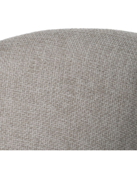 Fauteuil de table moderne chic Tissu Vieux gris Métal Noir Ivreno (Lot de 2) - 7