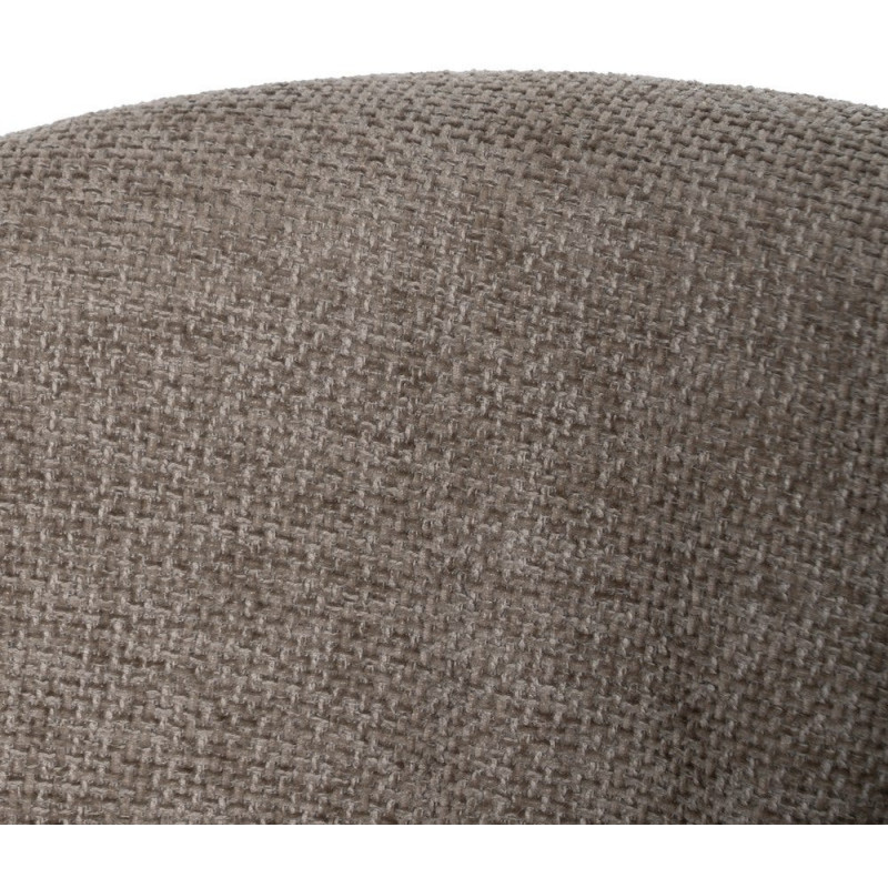 Fauteuil de table moderne chic Tissu Gris Métal Noir Ivreno (Lot de 2) - 7