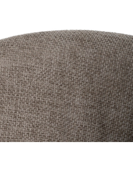 Fauteuil de table moderne chic Tissu Gris Métal Noir Ivreno (Lot de 2) - 7