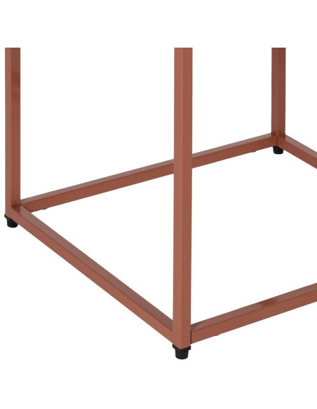 Table de chevet moderne 1 tiroir Métal Terracotta Brillant Irelia - 8