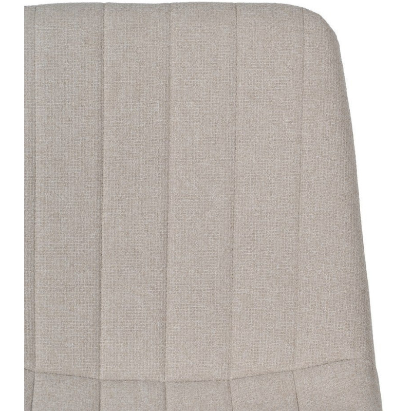 Chaise moderne haut de gamme Tissu Blanc crème Matelassé Métal Noir Juvira (Lot de 4) - 4