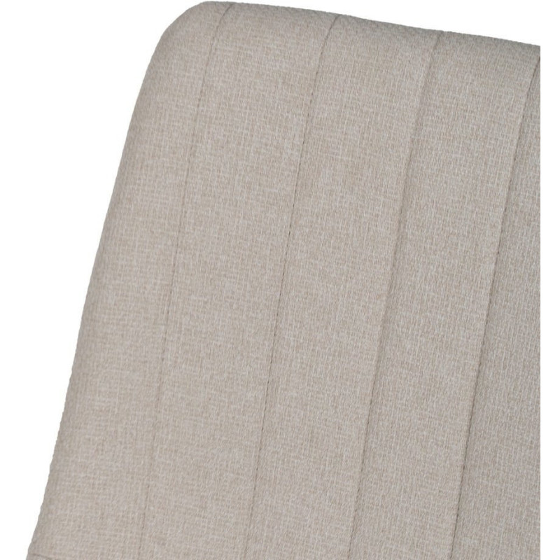 Chaise moderne haut de gamme Tissu Blanc crème Matelassé Métal Noir Juvira (Lot de 4) - 5