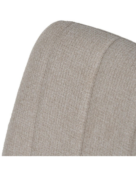 Chaise moderne haut de gamme Tissu Blanc crème Matelassé Métal Noir Juvira (Lot de 4) - 6