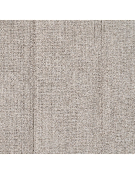 Chaise moderne haut de gamme Tissu Blanc crème Matelassé Métal Noir Juvira (Lot de 4) - 8