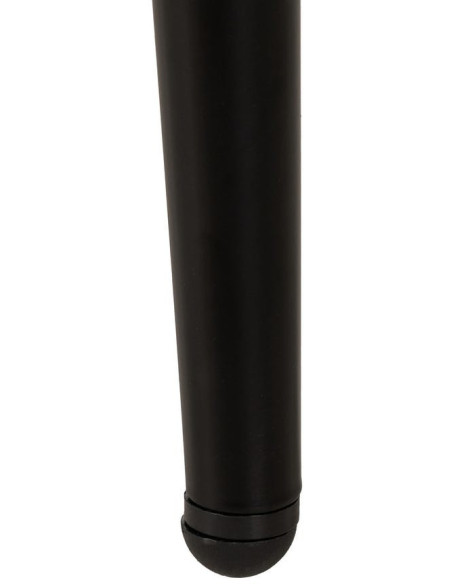 Chaise moderne haut de gamme Tissu Blanc crème Matelassé Métal Noir Juvira (Lot de 4) - 10