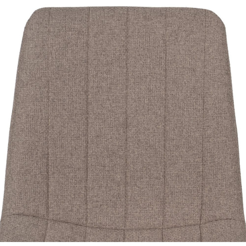 Chaise moderne haut de gamme Tissu Beige Matelassé Métal Noir Juvira (Lot de 4) - 4