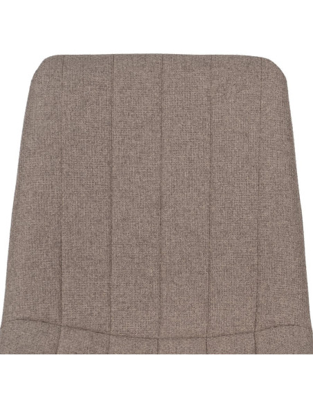 Chaise moderne haut de gamme Tissu Beige Matelassé Métal Noir Juvira (Lot de 4) - 4