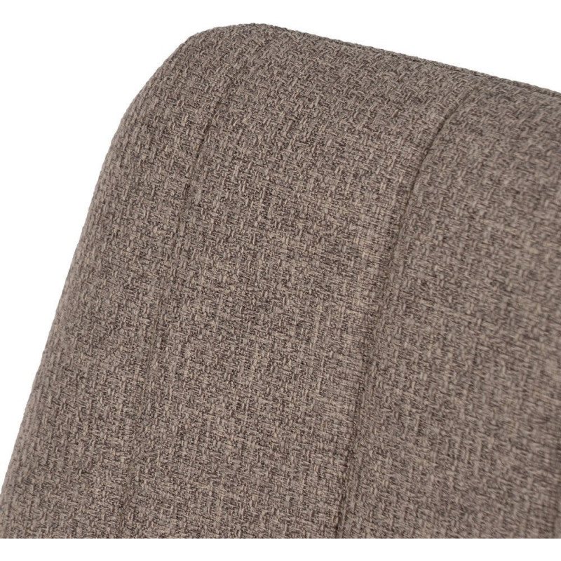 Chaise moderne haut de gamme Tissu Beige Matelassé Métal Noir Juvira (Lot de 4) - 6