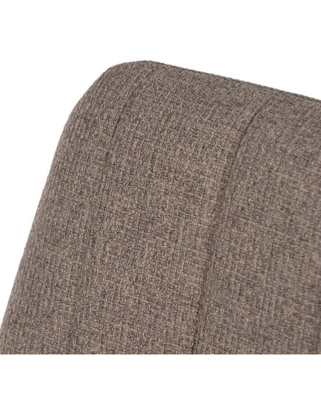 Chaise moderne haut de gamme Tissu Beige Matelassé Métal Noir Juvira (Lot de 4) - 6