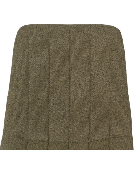 Chaise moderne haut de gamme Tissu Vert Matelassé Métal Noir Juvira (Lot de 4) - 4