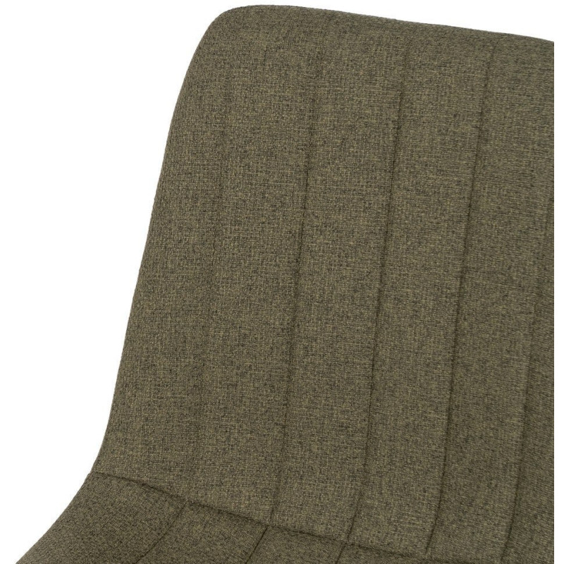 Chaise moderne haut de gamme Tissu Vert Matelassé Métal Noir Juvira (Lot de 4) - 5