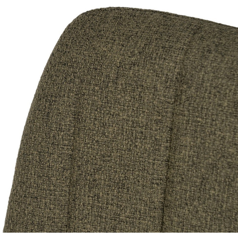 Chaise moderne haut de gamme Tissu Vert Matelassé Métal Noir Juvira (Lot de 4) - 6