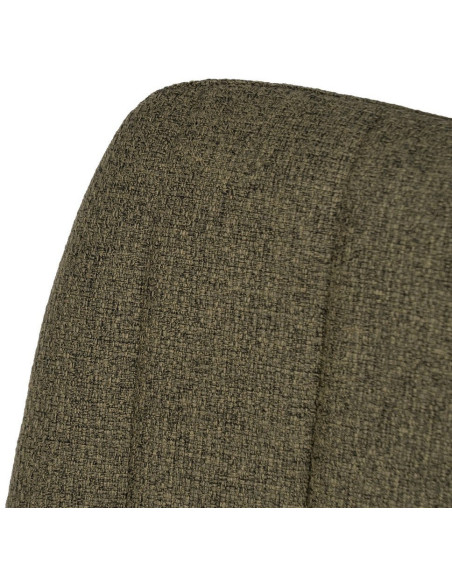 Chaise moderne haut de gamme Tissu Vert Matelassé Métal Noir Juvira (Lot de 4) - 6