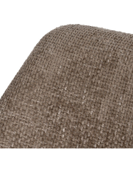 Chaise minimaliste moderne Tissu Beige Métal Noir Tarina (Lot de 2) - 6