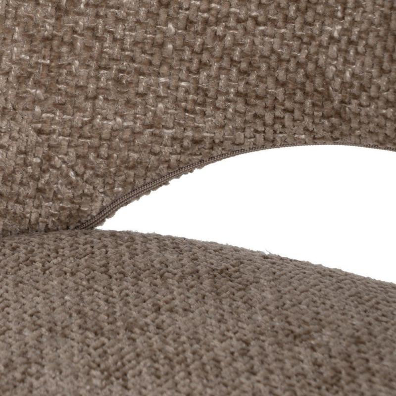 Chaise minimaliste moderne Tissu Beige Métal Noir Tarina (Lot de 2) - 7