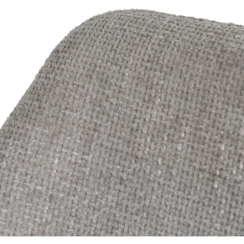 Chaise minimaliste moderne Tissu Gris Métal Noir Tarina (Lot de 2) - 6