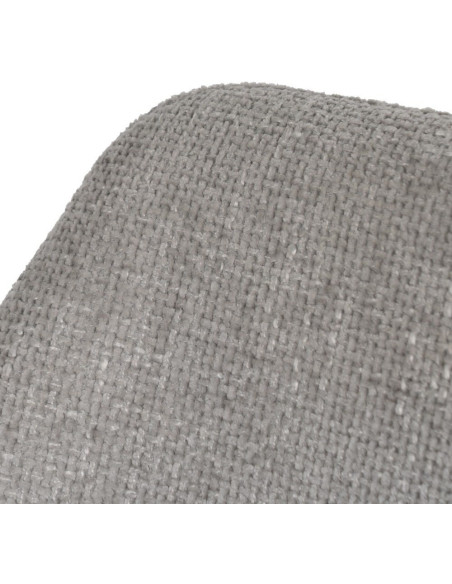 Chaise minimaliste moderne Tissu Gris Métal Noir Tarina (Lot de 2) - 6