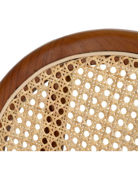 Chaise Bistrot vintage médaillon en Bois d'orme Miel Rotin Naturel Cannage Kalia - 6