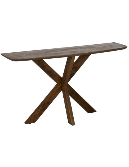 Console moderne chic Rectangulaire Bois de manguier Marron miel Nivora - 1