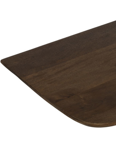 Console moderne chic Rectangulaire Bois de manguier Marron miel Nivora - 3