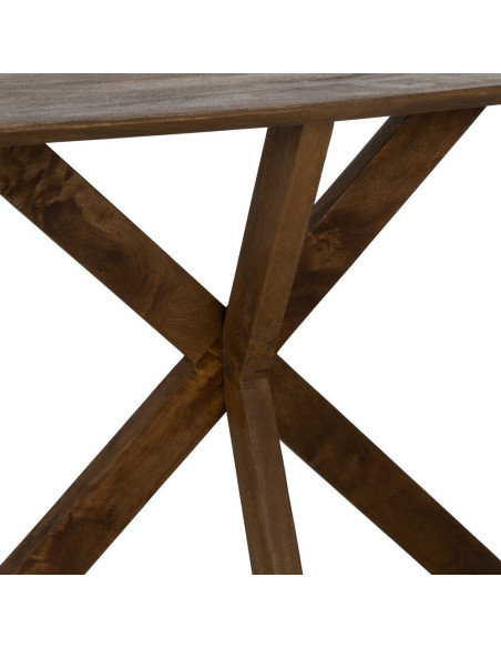 Console moderne chic Rectangulaire Bois de manguier Marron miel Nivora - 6