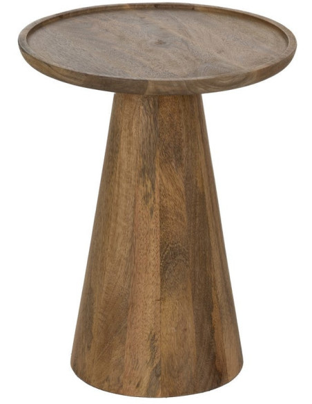 Sellette gigogne conique Ronde en Bois de manguier Miel Yarino (Lot de 3) - 3