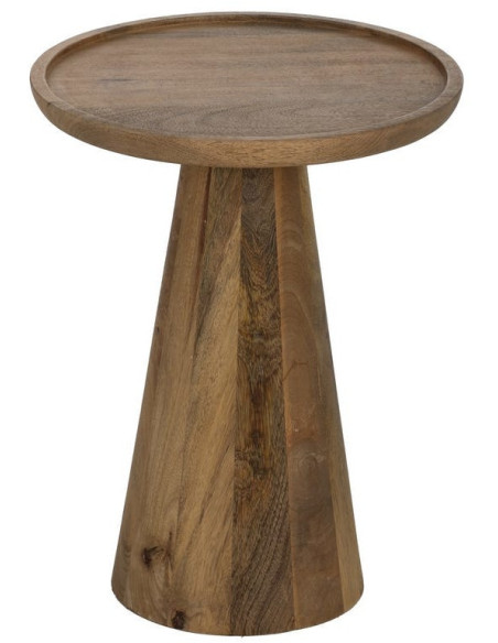 Sellette gigogne conique Ronde en Bois de manguier Miel Yarino (Lot de 3) - 4