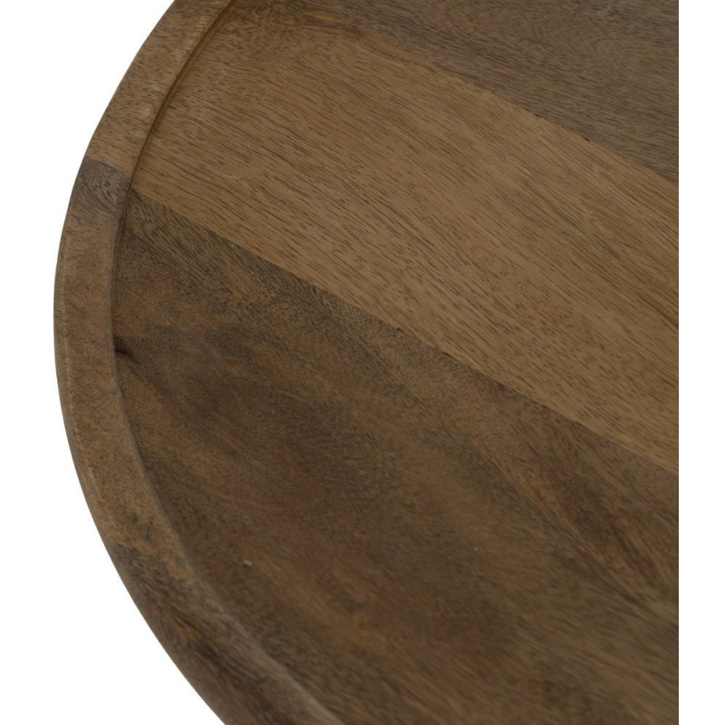 Sellette gigogne conique Ronde en Bois de manguier Miel Yarino (Lot de 3) - 5